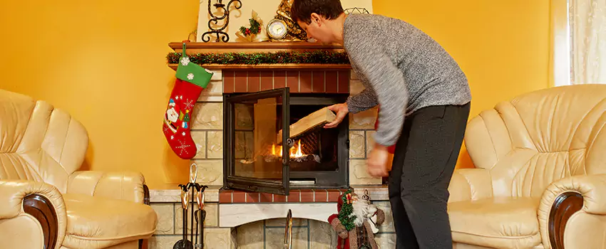Rusted Metal Fireplace Restoration in Wayne, Michigan